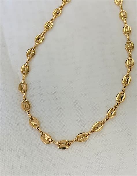 gucci link necklace gold|gucci link gold chain necklace.